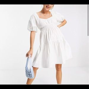 Misguided Maternity Mini Dress Off the Shoulders